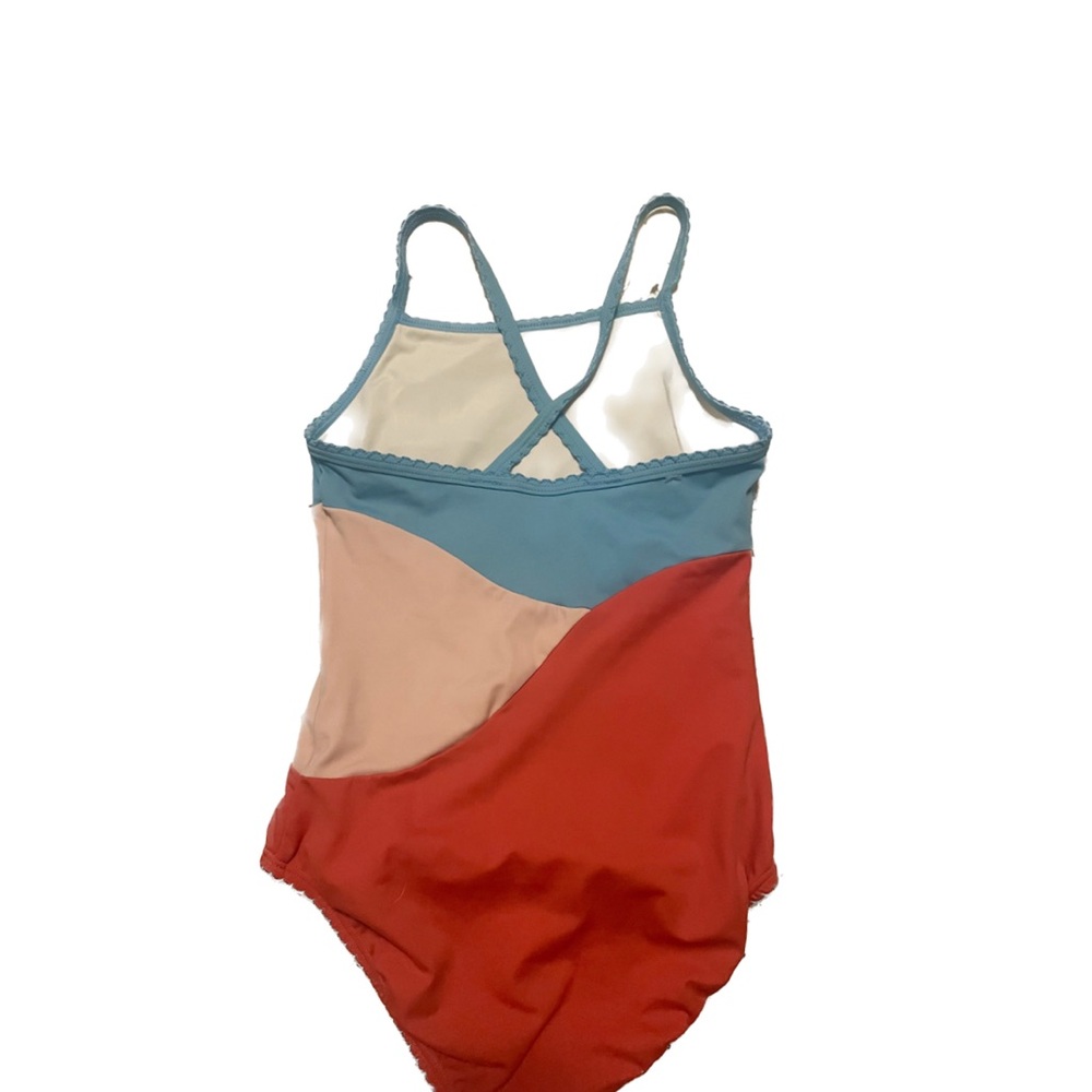 Hanna Andersson Blue and Red One Piece Swimsuit - Picture 4 of 6